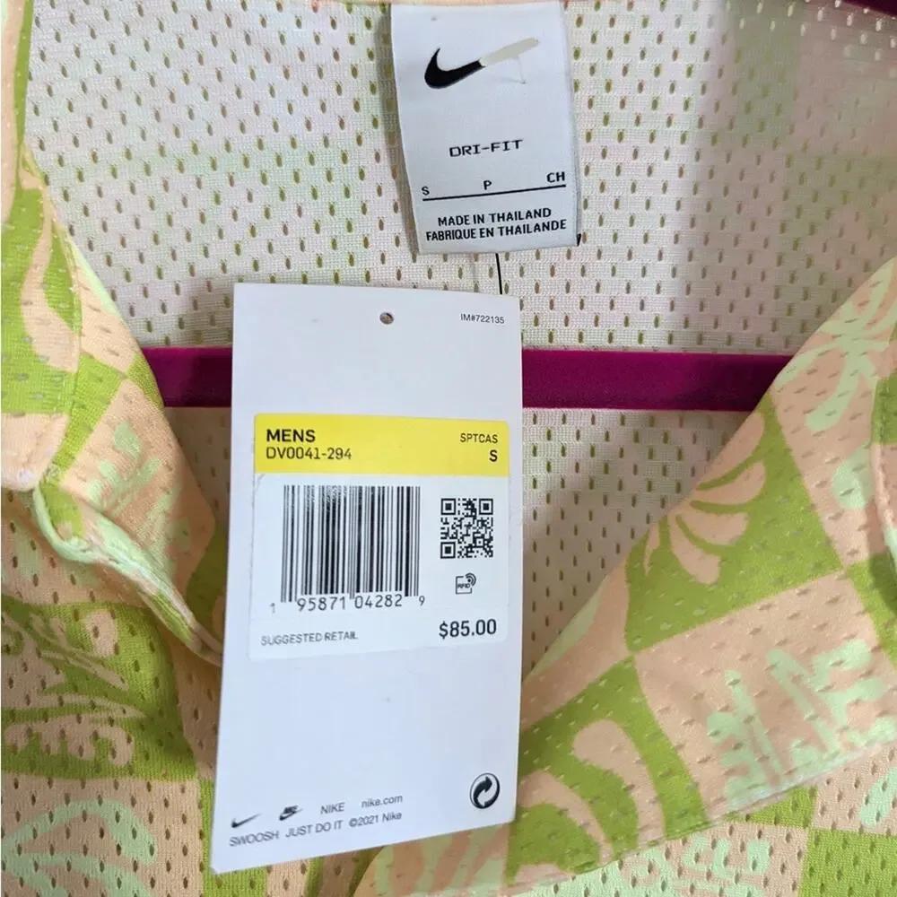 Nike Spring Break Standard Fit Mesh Short Sleeve Button-Up Camp Shirt - NWT NEW - Picture 4 of 6